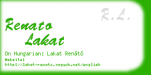 renato lakat business card
